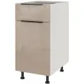 Кухонный модуль напольный Beneli COLOR, Капучино глянец/Белый, с 1 ящиком, 1-дверный, 40х57,6х82 см