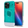 Чехол Spigen на iPhone 16 Pro Max (ACS08019) Classic C1 MagSafe / Спиген Чехол для Айфон 16 Про Макс Голубой