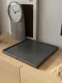 Интерьерный квадратный поднос - подставка, декоративная посуда на стол 27x27 см. Oxford темно-серый глянцевый.