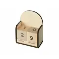 Календарь Вечный из натурального дерева, 13 x 9.5 x 5 см, бежевый