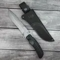 Нож Смерч, сталь 65х13, рукоять эластрон, ножны из натуральной кожи, Мастерская Семина