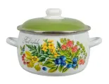 Кастрюля эмаль 3.0 л сфер Лесная мелодия белоснежная d-18 6rc181m Череповец 341568