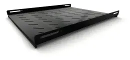 Полка стац. Hyperline (TSH3L-650-RAL9004) 1U 20кг. 19 650мм черный (упак:1шт)