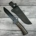 Нож Смерч, сталь У8, рукоять ценные пород дерева, ножны из натуральной кожи, Мастерская Семина
