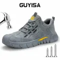 Guyisa защитная обувь дышащая стальная головка для защиты от ударов и проколов мужская