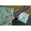 Складной нож Kansept Knives Shard, клинок дамаск, рукоять титан/медный карбон
