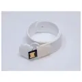 Флешка в виде браслета (128 Гб / GB USB 2.0 Белый/White SS001 Именной логотип)