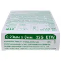 Игла для мезотерапии SFM ETW, 8 мм x 0.23 мм, размер: 32G, 50 шт.