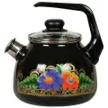 Чайник СтальЭмаль Вологда 3л эмалированный, со свистком