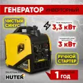 Генератор инверторный бензиновый DN4,4Si Power MAX Huter - чистый синус, 3кВт, (max 3,3кВт)