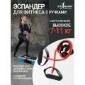 Амортизатор, трубчатый эспандер DITTMANN Step-Tube с ручками, для степ-платформы, высокое сопротивление 7-11 кг, красный