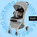 Коляска прогулочная детская Nuovita Giro Lux , складная, сумка-чехол в комплекте (Серый, Белый)