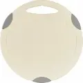 Доска разделочная Plast Team малая круглая 275х275х7 мм молочный туман