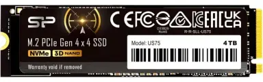 Твердотельный накопитель Silicon Power US75 4096ГБ, M.2 2280, PCIe 4.0 x4, M.2 SP04KGBP44US7505