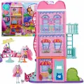 Кукольный домик Mattel Enchantimals - Городской дом с кафе Набор с куклой и собакой + 15 аксессуаров - Энчантималс HHC18