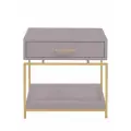 Тумба прикроватная, 600 x 610 x 450, МДФ LATTE, золото KARIN