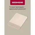 Кухонные весы Redmond SK1800, до 10 кг (точность 1 г), выбор единицы измерения, вычет веса тары, сенсорное управление, платформа из закаленного стекла, бежевые
