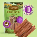 Лакомство для собак мини-пород Деревенские лакомства Нежная нарезка с мясом гуся, 55 гр. х10 шт.