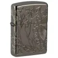 Зажигалка ZIPPO Armor Wicca Design с покрытием Black Ice, латунь/сталь, чёрная, 38x13x57 мм