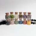Набор камней - минералов в баночке / 12 бутылочек по 10 мл. / натуральные камни, амулет, талисман