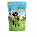 Влажный корм Мнямс Ферма кота Фёдора мясные кусочки для любых кошек с уткой, кроликом и дичью 24шт х 85 г
