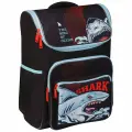 Ранец школьный ArtSpace облегченный Happy School Shark 39x28x18см, 1 отделение, 4 кармана, анатомическая спинка, 4шт. (Uni_17727)