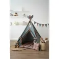 Вигвам babysmail, с ковриком, подушкой, флажками, дерево, ткань