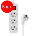 Комплект 5 штук, Сетевой фильтр Progix ECO200 (3м/3А/200Дж/белый)
