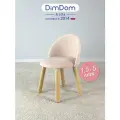 Стул детский Мягкий от DimDomKids Велюр Розовый, ножки из массива сосны