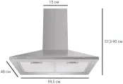 Вытяжка настенная MAUNFELD Cork 60 см нержавеющая сталь