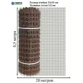 Садовая сетка квадратная 33х33 (0,5 х20) профи коричневый