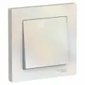 4 шт. Systeme Electric AtlasDesign Жемчуг Выключатель 1-клавишный сх.1, 10АХ, в сборе, ATN000412