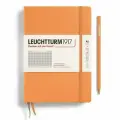 Блокнот Leuchtturm1917 Classic A5 (14.5x21см.) 80г/м2 - 251 стр. в клетку твердая обложка Абрикос