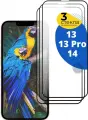 Комплект 3 шт. Защитное стекло для iPhone 13, 13 Pro, 14, Противоударное стекло на Айфон 13, 13 Про, 14
