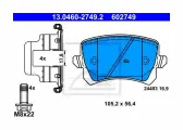 Колодки Зад. vw Tiguan 1.4Tsi, 2.0Tfsi, Tdi 2007=>(Ate 13.0460-2749.2)