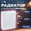 Радиатор отопления стальной панельный AV Engineering Expert ES 22-3-10 300х1000 мм (AVE-22310S)