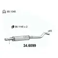 Резонатор OPEL Corsa C 1.2/1.4 09/00-> ASSO арт. 34.6099