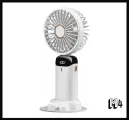 Портативный вентилятор, 5 скоростей, USB, цифровой дисплей, белый