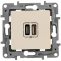 Розетка USB Legrand Etika, type c разъем, двойная, 672336, слоновая кость, 3000мА