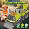 Машина каталка Play Okay детский экскаватор, 2 в 1, пушкар для мальчика, звуковые и световые эффекты, с прицепом