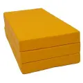 Матрас КМС № 4, складной, винилискожа, 100x150x10 см, жёлтый