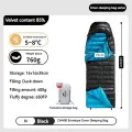 Naturehike CW400 спальный мешок утиный пух 650FP черный/серый
