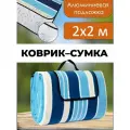 Подстилка-покрывало Skully Alu thermo blanket 200х200 (white-blue stripes)