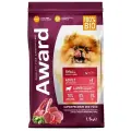 Сухой корм AWARD для взрослых собак мелких пород с ягненком, индейкой, брокколи и брусникой 1,5кг