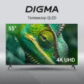 Телевизор Digma DM-LED55UQB31, 55 дюймов, 4K Ultra HD, смарт ТВ, Google TV, черный