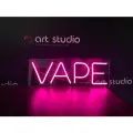 ART Studio Неоновая вывеска Vape 20х50 см для бара и табачного магазина на подложке из акрила