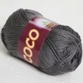 Пряжа VITA cotton COCO Vita, темно-серый - 085, 100% мерсеризованный хлопок, 5 мотков, 50 г, 240 м.