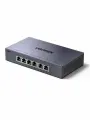 Коммутатор сетевой UGREEN CM741 (35371EU) 6-Port 4*PoE&2*Gigabit Ports Ethernet Switch. Цвет: серый космос