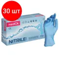 Комплект 30 упаковок, Мед. смотров. перчатки mediOk нитрил, голубой Blue Sky 4г, (M) 50пар/уп