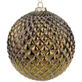 Елочная игрушка Шар (стекло), D15 см, Золотой